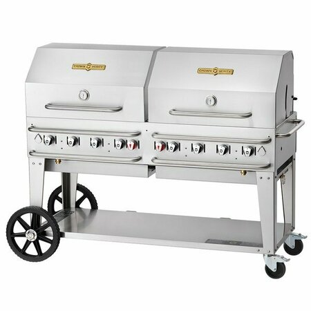 CROWN Verity CV-RCB-60RDP-SI-BULK 60in Pro Series Outdoor Rental Grill w Single Gas Connection 255RCB60SRDB